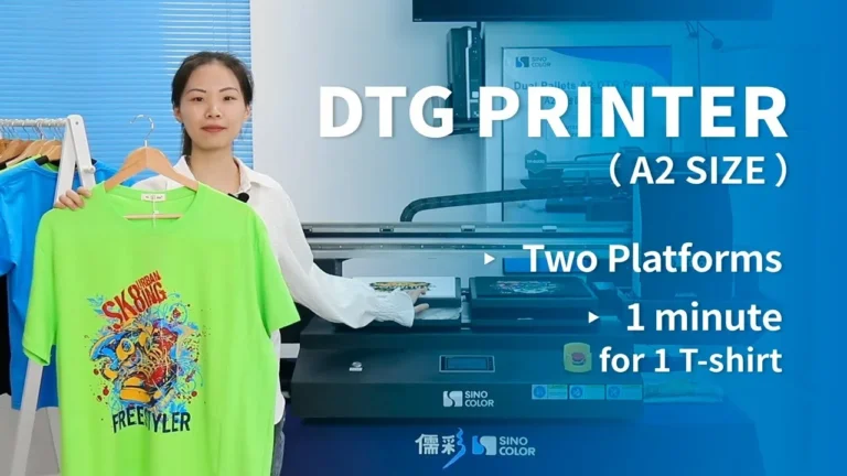 A2 Two Platform Two Epson i3200-A heads DTG Printer TP-600DS