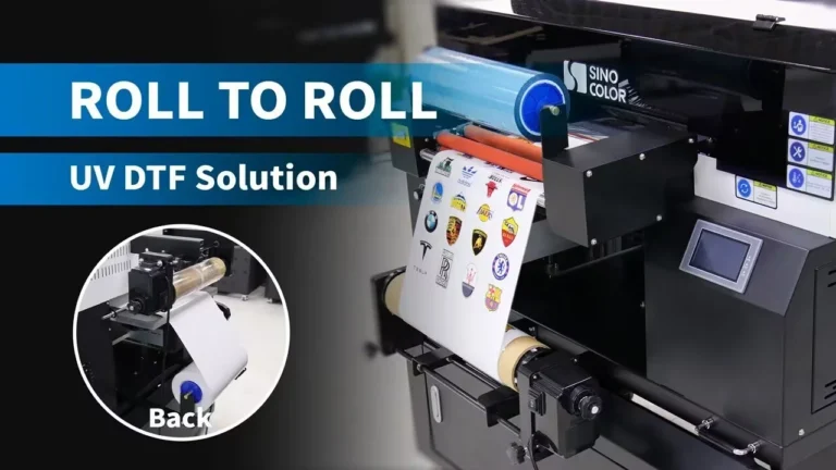 A2 UV Flatbed Printer With R.L. Kit For Roll to Roll UV DTF Printing