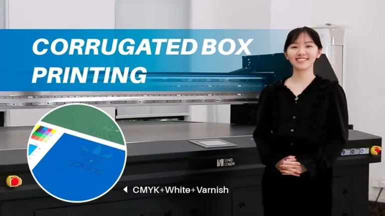 Corrugated box printing by SinoColor FB-2513S UV Flatbed Printer